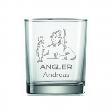 Whiskyglas Angler mit Wunschname