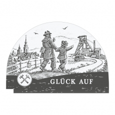 Wechselmotiv Bergmann mit Kind | Glück Auf