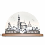LED-Schwibbogen "Freiberg leuchtet" (Lichterbogen aus Acryl, wechselbare Motive)