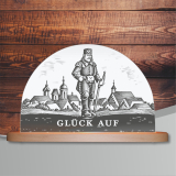 LED-Schwibbogen "Bergmann Glück Auf", Acryl