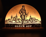 LED-Schwibbogen "Bergmann Glück Auf", Acryl