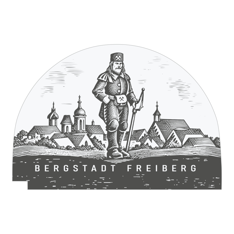 Wechselmotiv Bergmann Bergstadt Freiberg