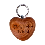 Schlüsselanhänger Holz-Herz mit Spruch