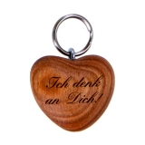 Schlüsselanhänger Holz-Herz mit Spruch